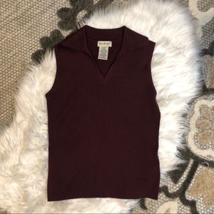 Sleeveless closed top